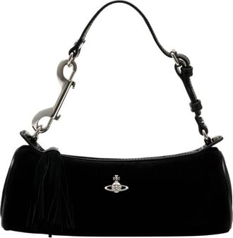 Vivienne Westwood Cindy Cylinder Bag - Dames - Schoudertassen - Zwart - ONE Size - Leer - Tassen