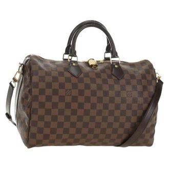 Louis Vuitton Pre-owned Damier Ebene Hand Bag - Dames - Pre-owned - Bruin - Maat: ONE Size Leer