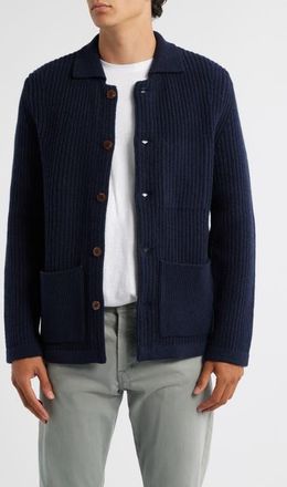 Alex Crane Kite Merino Wool Cardigan in Indigo at Nordstrom, Size Xx-Large