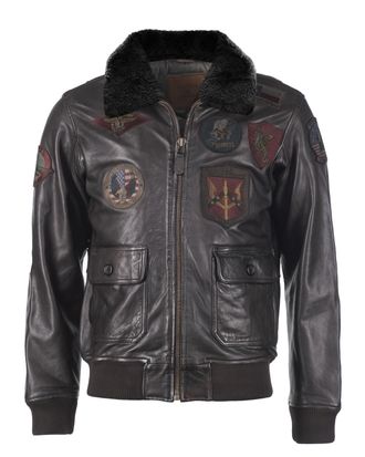 Top Gun leren jas TGJ1001