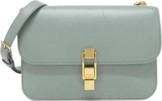 Saint Laurent Pre-owned Le Carre Calf Shoulder Bag - Dames - Vintage Schoudertas - Groen - ONE Size - Leer - Vintage