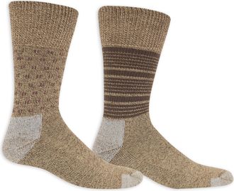Dr. Scholls Mens American Lifestyle Collection Blister Guard Multi Stripe Crew Socks 2 Pair DSM22162C2U20010
