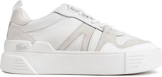 Lacoste Womens L002 Trainers - White Leather - Size UK 4