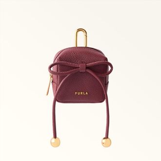 Furla Poppy Charm Red Apple Rosso Pelle Pieno Fiore Diamond + Pelle Di Vitello Sidney Donna