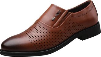 Generic Dress Shoes for Men Comfortable, Formal Business Shoe Slip On Brogues Derbys Shoes Pointed Toe Suit Wedding Shoe Breathable Dress Loafers Comfortable 