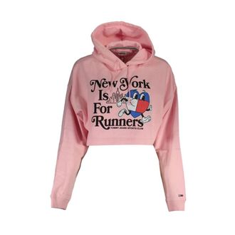 Tommy Hilfiger Cotton Sweatshirt - Dames - Hoodies - Roze - XL - Katoen - Hoodies & sweatvesten
