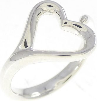 Tiffany & Co. Open Heart Silver 925 Band Ring (Pre-Owned)