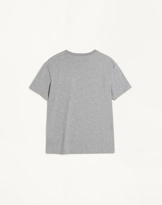 Valentino T-Shirt In Cotone Con Patch Vlogo Uomo GRIGIO MELANGE L