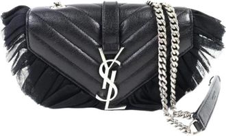 Saint Laurent Pre-owned Vintage Schoudertas - Dames - Vintage Schoudertas - Zwart - ONE Size - Leer - Vintage