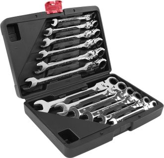 OEM Juego De 12 Llaves Fijas, Llaves De Carraca Combinadas Ajustables, Juego De Llaves Combinadas Con Caja De Herramientas, Llave Fija M&eacute;trica De 8-19 Mm