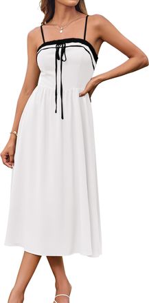 Grace Karin Long Dresses for Women Wear Spaghetti Strap Backless Dress Elegant Sleeveless Dress Ivory XL