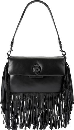 Kurt Geiger Small Oxford Fringe Shoulder Bag in Black at Nordstrom