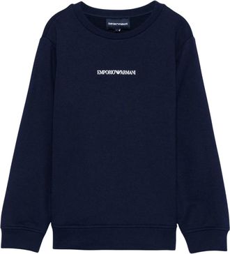 Emporio Armani Kids Sweatshirts, male, Blue, 16 Y, Logo Sweatshirt