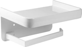 OEM Soporte De Pared Para Rollo De Papel Higi&eacute;nico Con Estante De Almacenamiento De Aluminio Para Ba&ntilde;o Y Cocina (blanco)