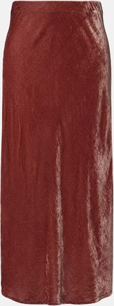 Velvet Gonna midi Felicity in velluto