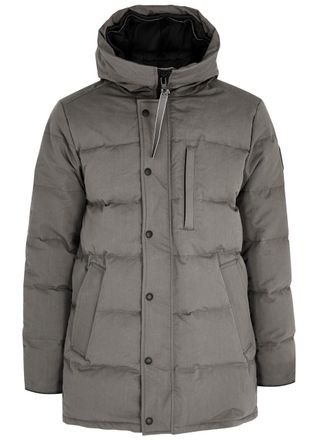 Canada Goose Mens Dark Grey Carson Quilted Cotton-blend Parka - XL