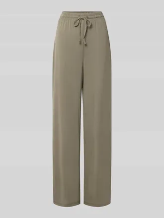Pieces Weite Hose aus Viskose-Mix Modell ANORA in Khaki, Gr&ouml;&szlig;e XL