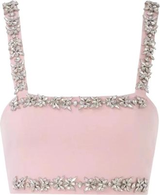 Zimmermann Matchmaker Top - Dames - T-shirts - Roze - 2XS - Leer - Tops