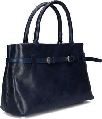 Fred De La Bretoniere Mae Handbag Leer - Dames - Handtassen - Blauw - ONE Size - Leer - Tassen