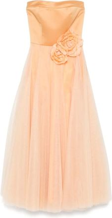 Parlor Abito midi con applicazione - Arancione