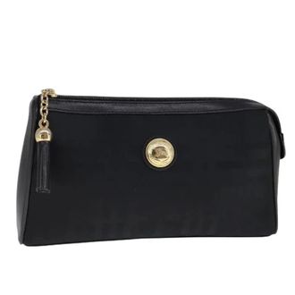 Burberry Pre-owned Clutches, female, Black, Size: ONE SIZE Pre-owned Canvas Clutch