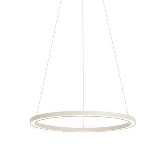 QAZQA Qazqa Dise&ntilde;o L&aacute;mpara Colgante De Dise&ntilde;o Beige 60cm Incl. Led Regulable En 3 Pasos - Girello Aluminio /acero /pl&aacute;stico Redonda Incluye Led Max. 1 X 39 