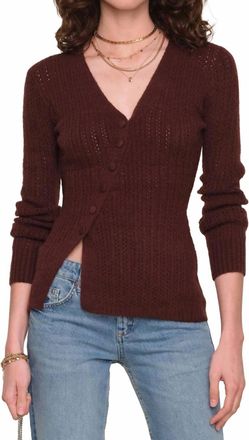 Heartloom Lovett Sweater Top - Plus In Chocolate