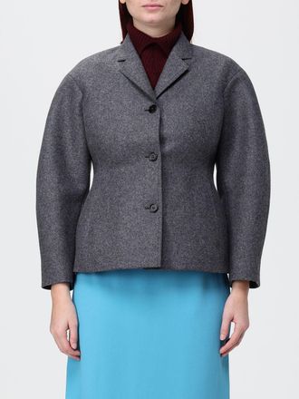 Jil Sander Blazer monopetto in lana vergine con maniche a palloncino e fit slim
