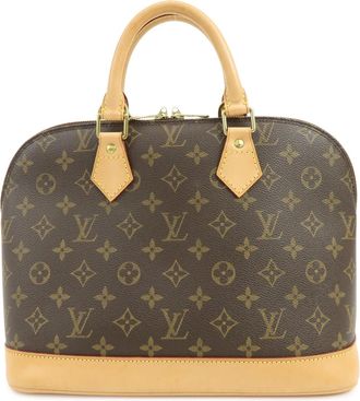 Louis Vuitton Alma Monogram Canvas Brown Canvas Handbag (Pre-Owned)