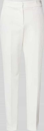 s.Oliver Black Label Regular Fit Schmale Hose mit B&uuml;gelfalten in Weiss, Gr&ouml;&szlig;e 40