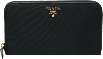 Prada Pre-owned Wallets, female, Black, Size: ONE SIZE Pre-owned Long wallet (bi-fold)
