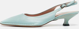 Tod's Tods Blue Leather Slingback Pumps