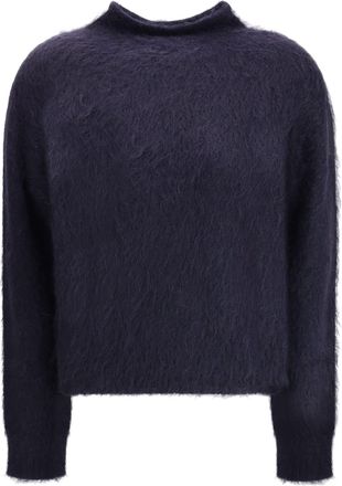 Max Mara Turtleneck Sweater In Brushed Mohair-blend Yarn