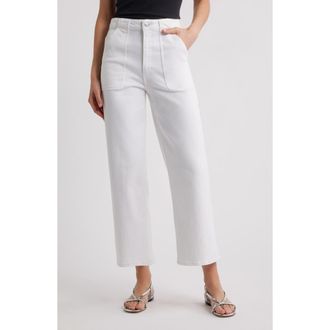 Frame Denim The Modern Pocket Wide Leg Jeans in White at Nordstrom Rack, Size 30