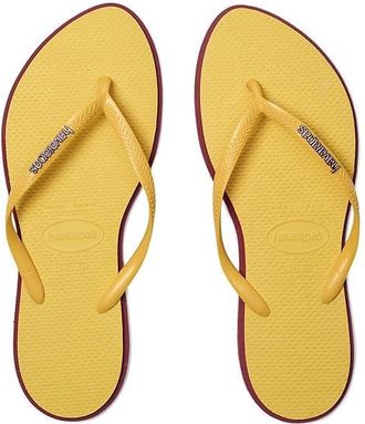 Havaianas Slim Point Sandals Womens Sandals Amarant/Caja Yellow : EU 41-42 (US Womens 11-12) M, Rubber