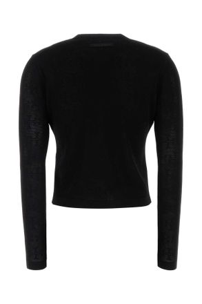 Tory Burch Womens Black Viscose Blend Cardigan Exterior: Polyester Maglieria Sweater