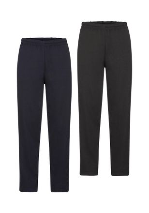 Fruit Of The Loom Sweathose FRUIT OF THE LOOM, Herren, Gr. XXL, N-Gr, schwarz, deep navy, Sweatware, Obermaterial: 80% Baumwolle, 20% Polyester, unifarben, lang, Hosen 