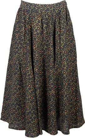 Kenzo Geprinte Midi Rok - Dames - Midirokken - Groen - M - Rokken