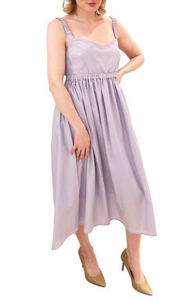 Emilia George Isabella Smocked Maternity Maxi Dress in Purple at Nordstrom, Size Small
