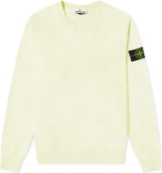 Stone Island Garment Dyed Crewneck Sweatshirt Lemon 741563051-V0031