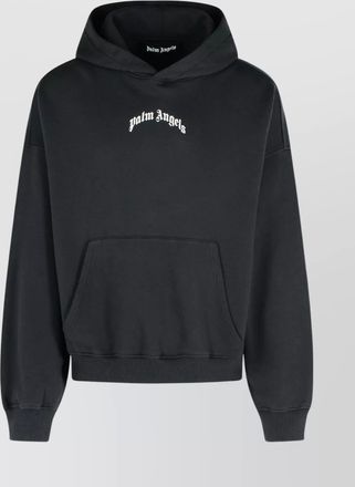 Palm Angels cotton hooded sweatshirt kangaroo pocket