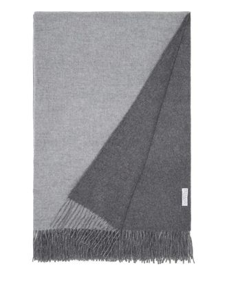 Brunello Cucinelli Coperta con frange - Grigio