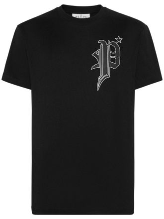 Philipp Plein Katoenen Tattoo T-shirt met logoprint - Zwart