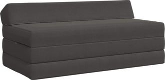 vidaXL Sof&aacute; Cama Plegable Gris Oscuro 120 X 60 X 49 Cm Tela Vidaxl