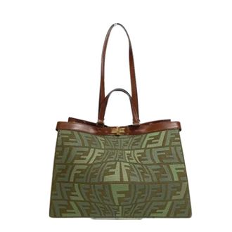 Fendi Pre-owned Cotton fendi-bags - Dames - Vintage Shopper - Groen - ONE Size - Vintage
