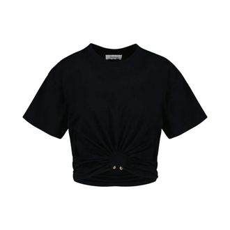 Paco Rabanne T-Shirts, female, Black, Size: XL Haut T-Shirt - Rabanne - Cotton - Black