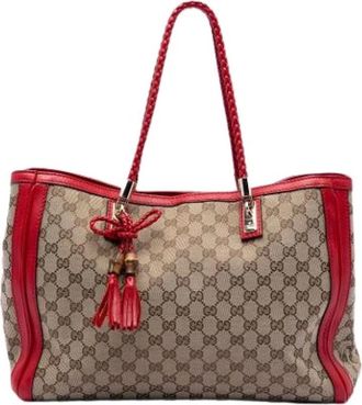 Gucci Pre-owned Tote Bags, female, Beige, Size: ONE SIZE Pre-owned The Bella Tote Bag