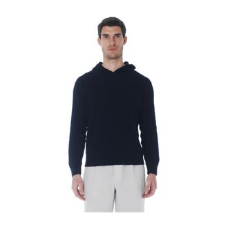 04651/ Hoodies, male, Blue, Size: S Felpa con cappuccio in cotone boucl&eacute;