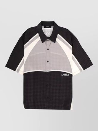 Amiri quad panel short sleeve shirt design