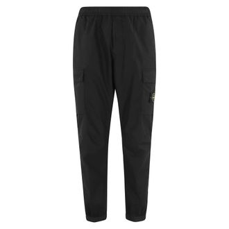 Stone Island Sweatpants, male, Black, Size: W29 Tela Paracadute Cargo Trousers